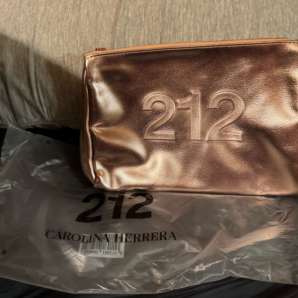 Carolina Herrera 212 Rose Gold Cosmetic Bag
